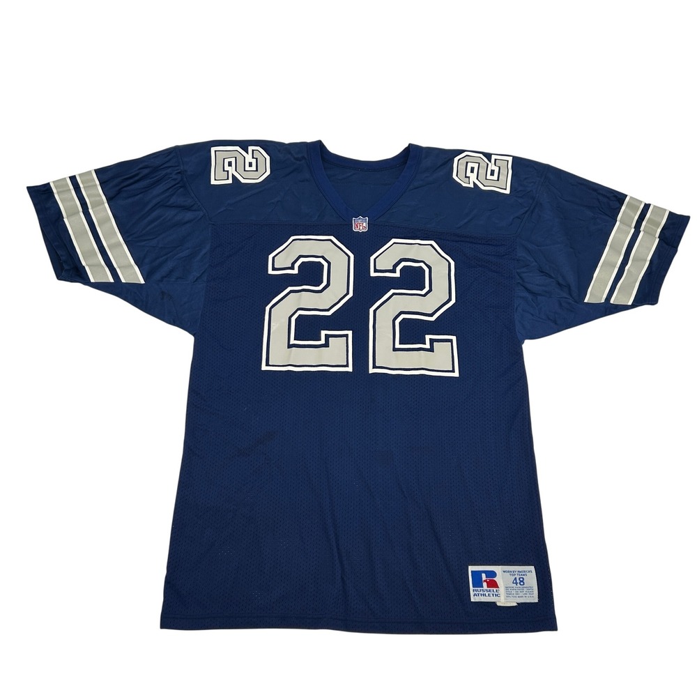 Vintage Emmitt Smith #22 Dallas Cowboys‎ Russell Athletic NFL Jersey Men's 48